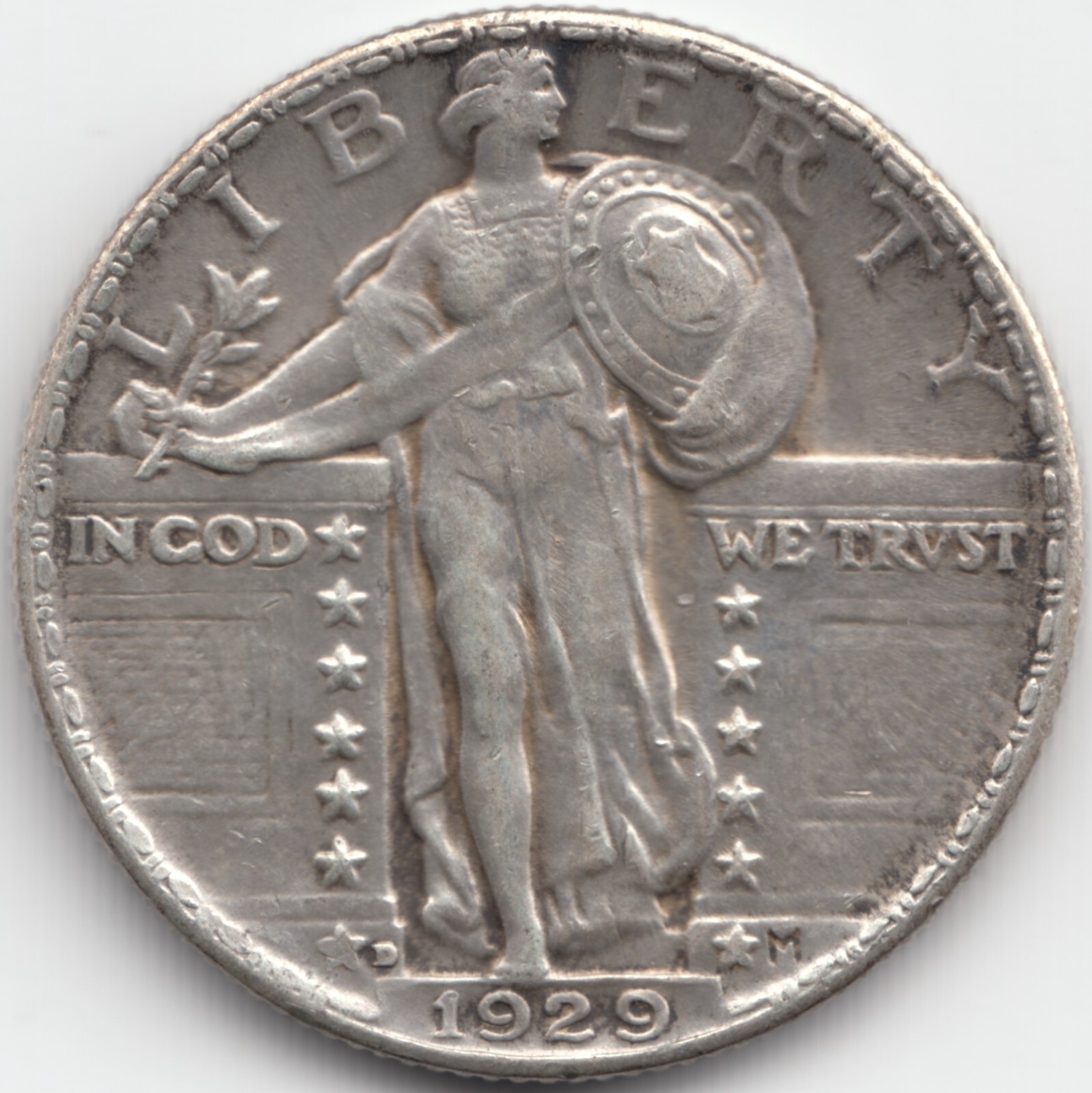 1929 D Standing Liberty Quarter, AU+, Minimum Full Head