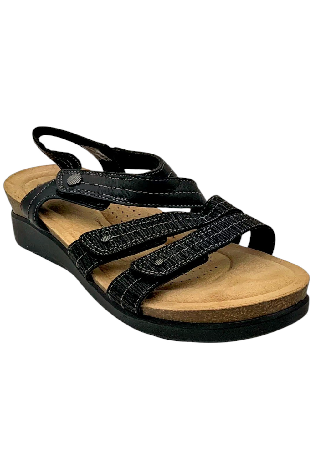 Clarks Collection Leather Wedges Calenne Clara Black