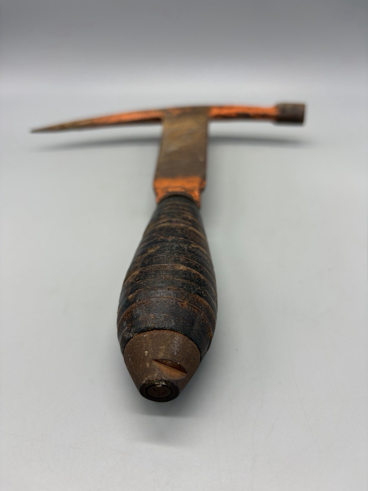 Antique Belden Machine Co. "Slate Roofing Hammer" W/ Leather Stack Handle