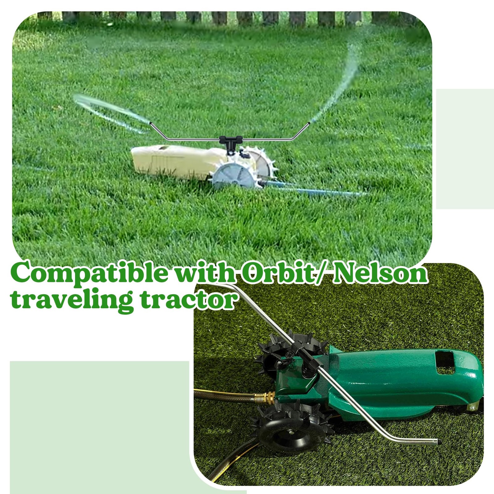 2 Set Tractor Sprinkler Parts Compatible with Orbit 58322 & Silver；Black