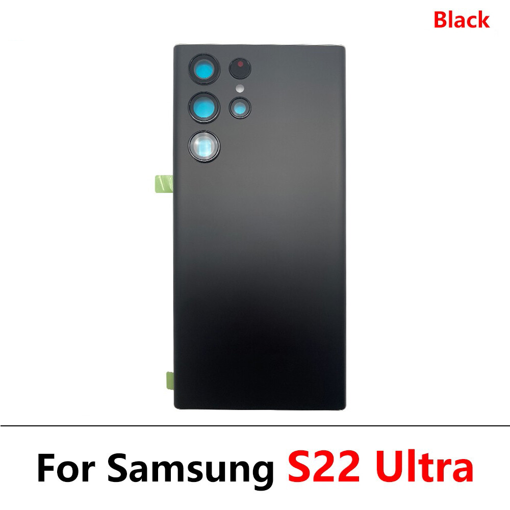 S22 Ultra Back Glass Cover Door + Camera Lens Cover For Samsung Galaxy S22 Ultra