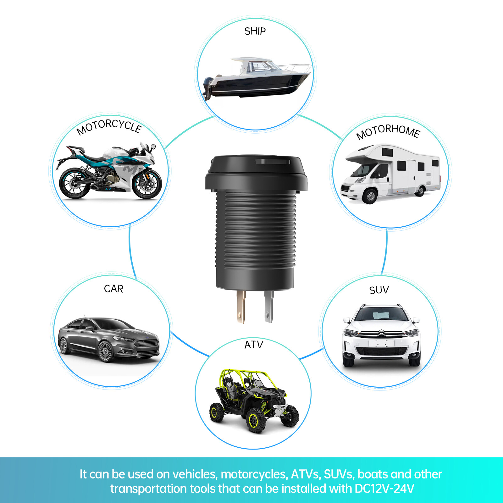 Fast Charger Car Adapter Dual USB For iPhone Samsung Android Cell Phone
