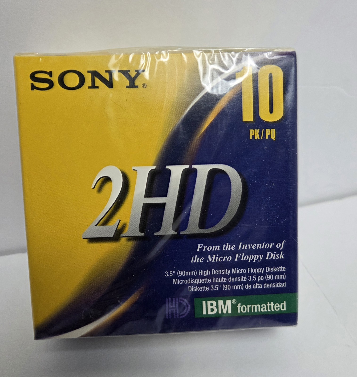 Sony 2HD 3.5in Floppy Disks 10MFD 1.44MB 10 Pack IBM Formatted New Sealed