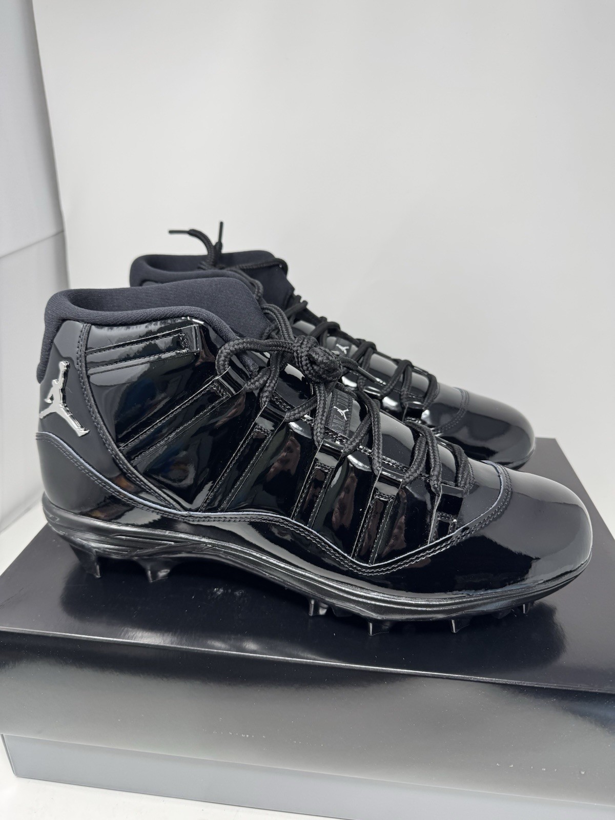 Jordan 11 Mid TD Patent Black Size 14 Men's Football Cleats HM7324-001 NEW