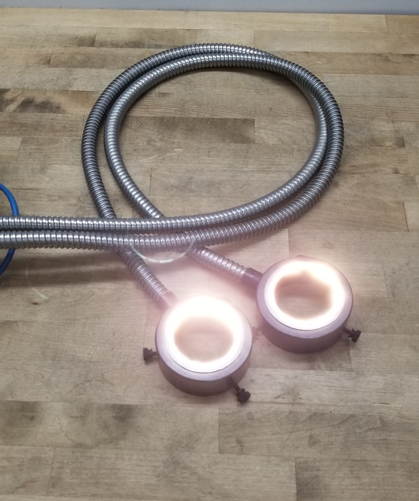 45” Dual Fiber Optic Microscope Illuminator Flexible Cable Light Guide (5/8" In)
