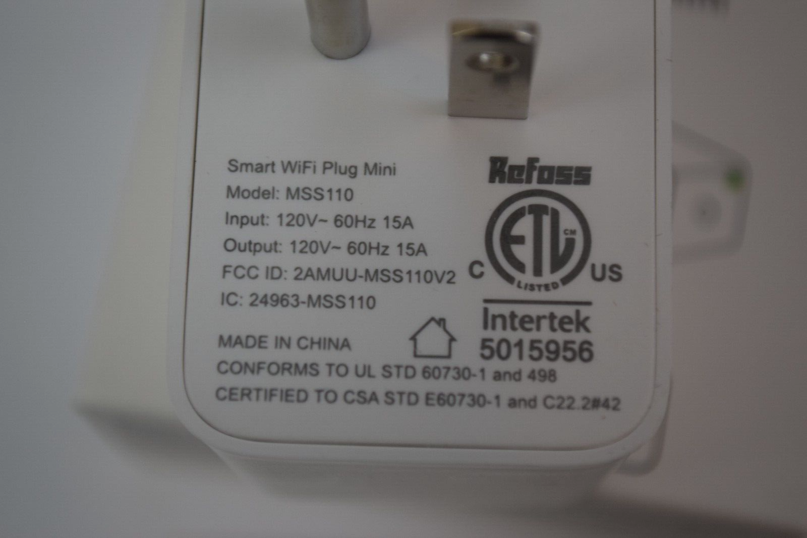 ReFoss MSS110 WiFi Plug Mini -Works with: Apple HomeKit, Alexa, Google Assistant