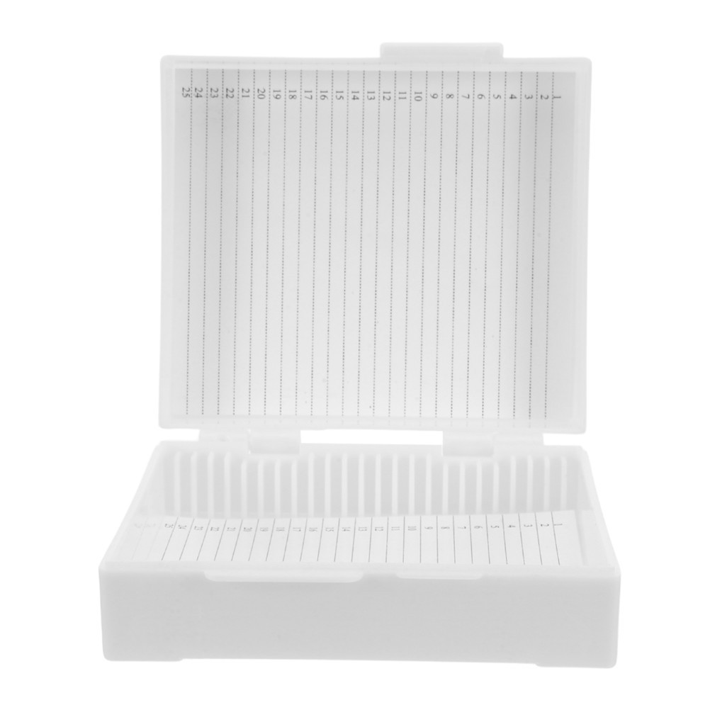 Microscope Accessories Slide Case Glass Holder Plastic Container