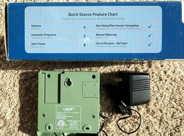 Orbit 28956 Sprinkler Timer 6 Station 2 Program Indoor Easy Dial System READ