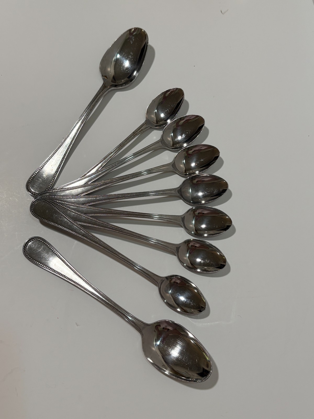 EKCO Eterna Bastille Japan Flatware Lot 9 Pc 7 Iced Tea Spoons 2 Dinner Spoons