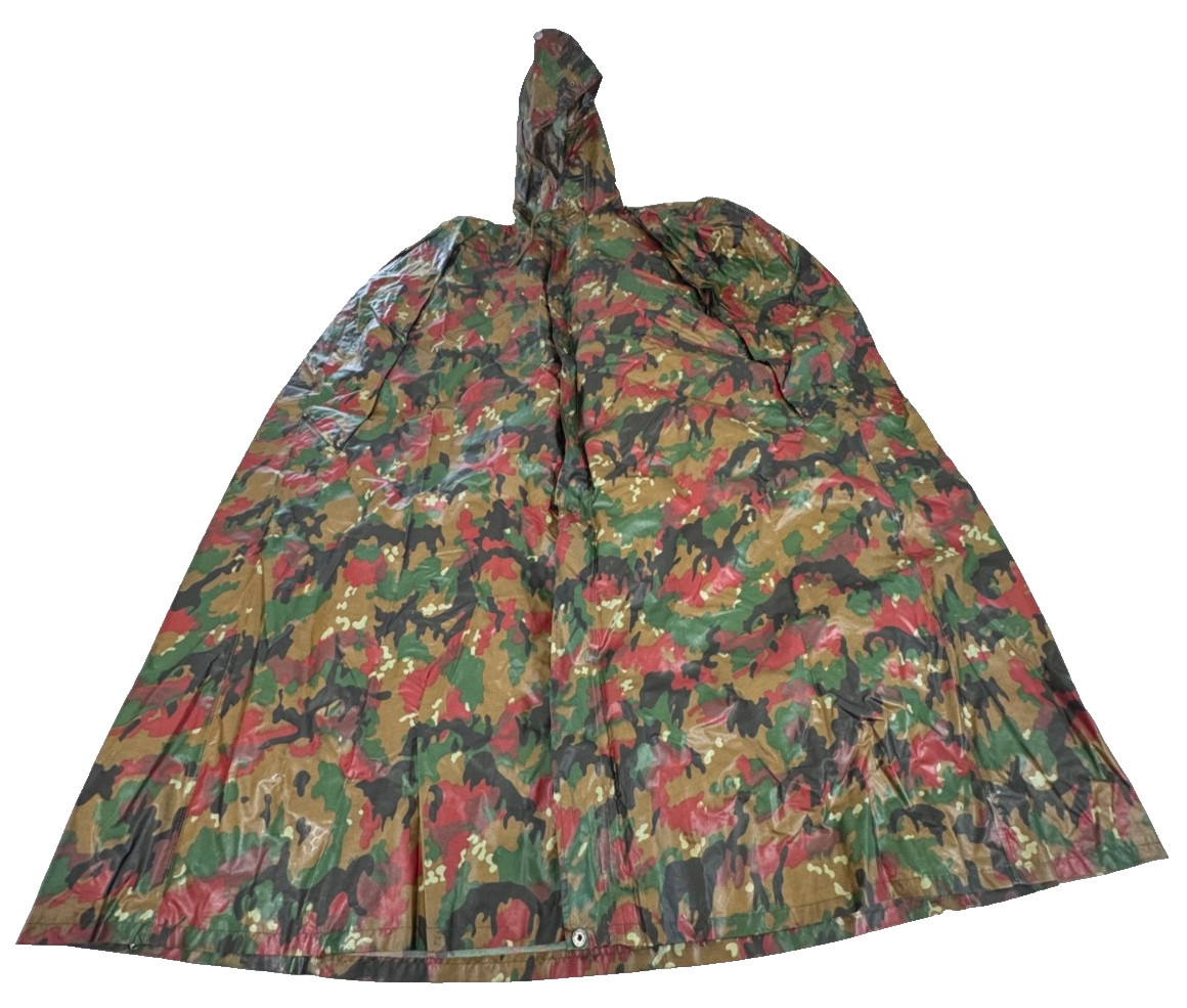 New Headstock Swiss Army Military Alpenflage Camouflage Wet Weather Poncho