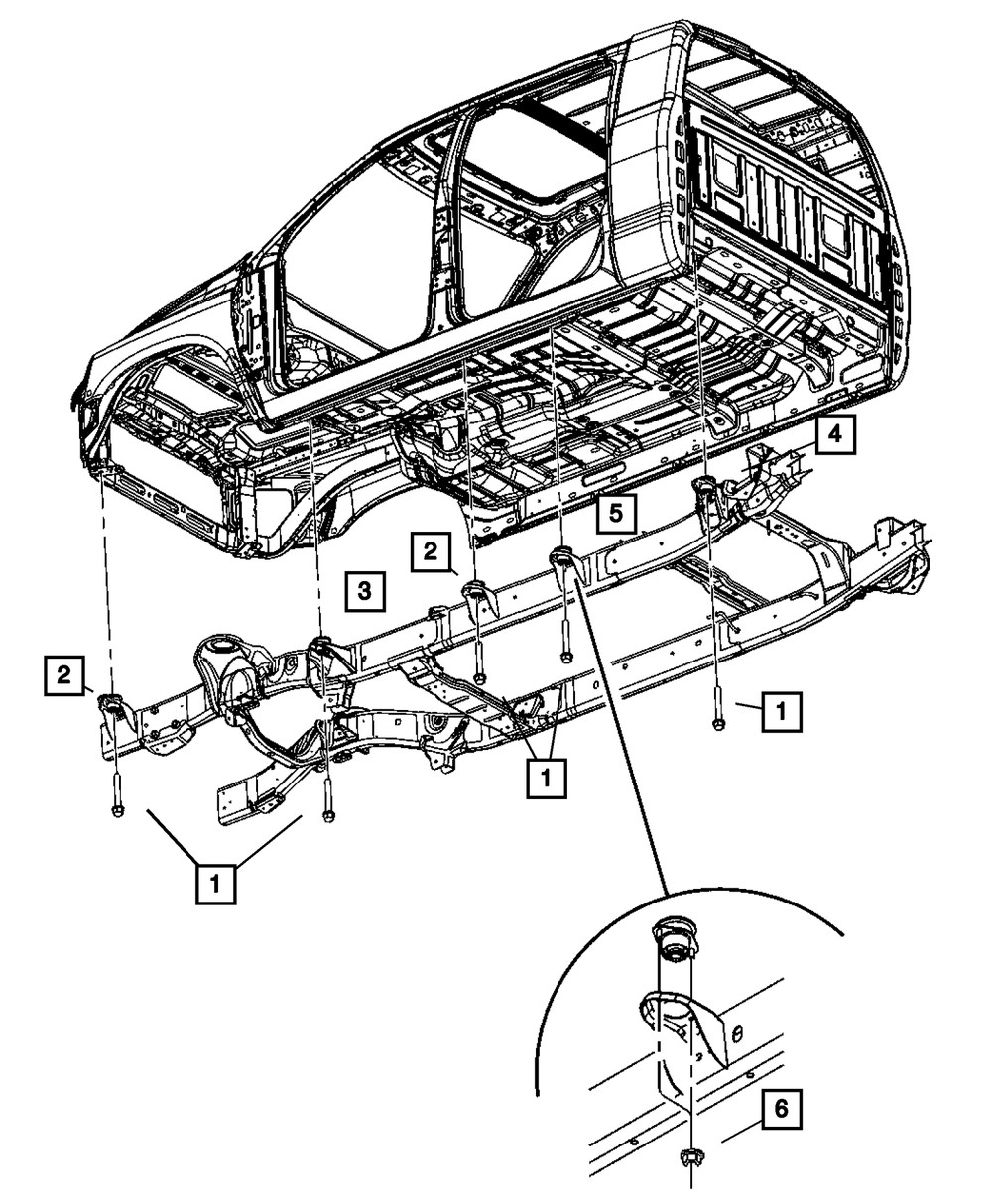 Genuine Mopar Body Hold Down Cushion 55366480AB