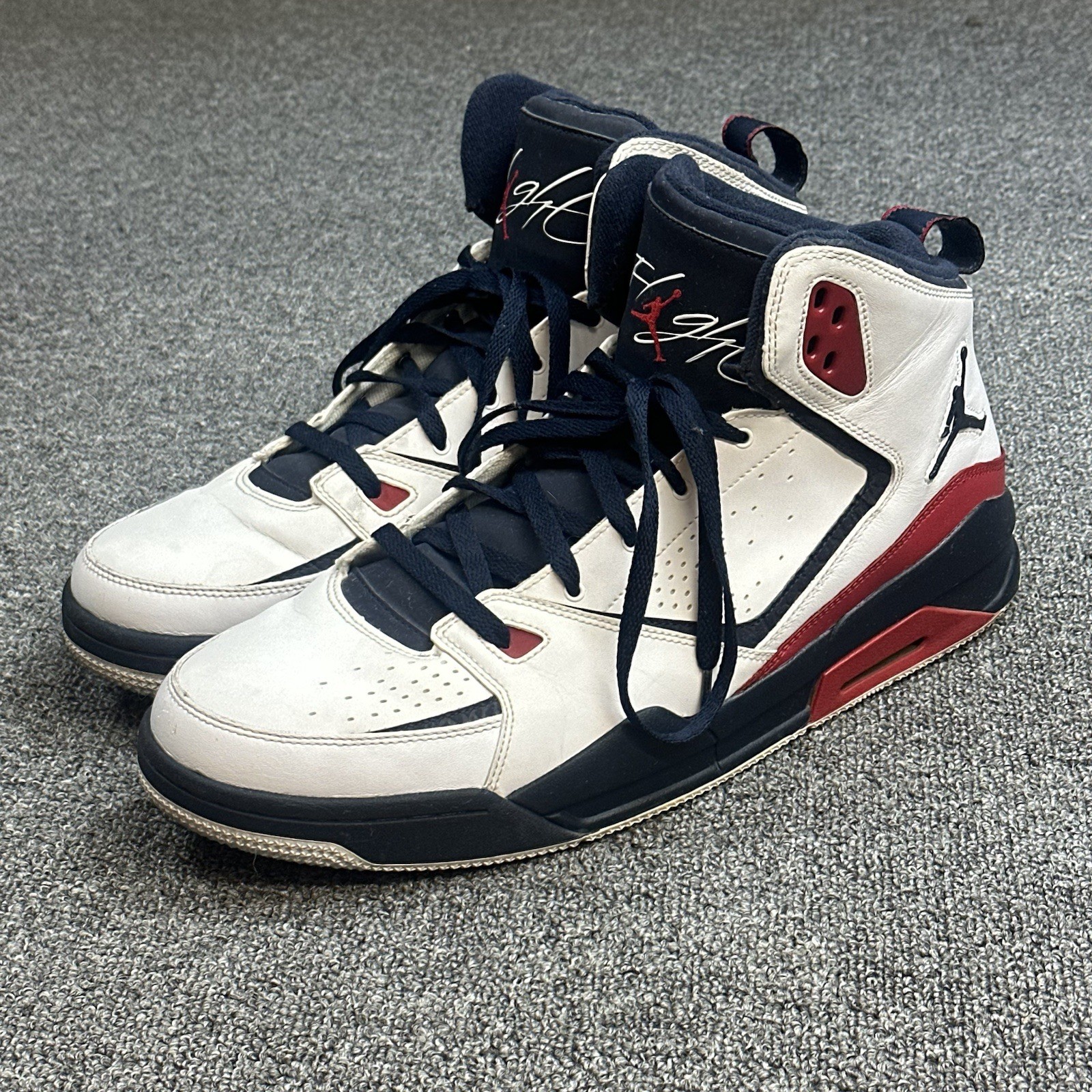 NIKE AIR JORDAN SC-2 WHITE-OBSIDIAN BLUE-GYM RED "USA" SZ 15 [454050-107]
