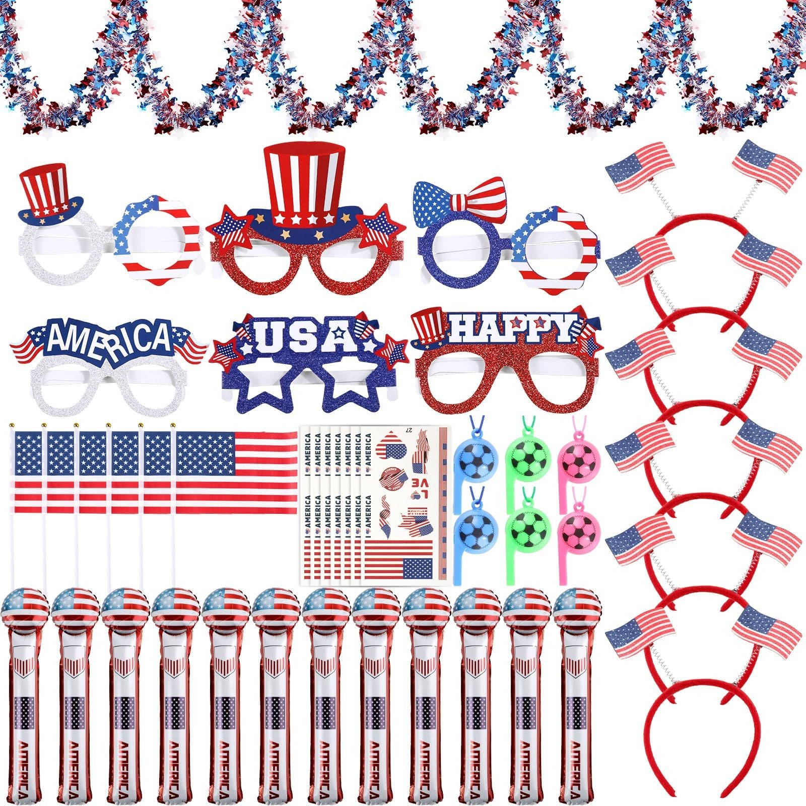 2026 World Soccer Sport Cup Fan Gear Set 4th of july party Colorful