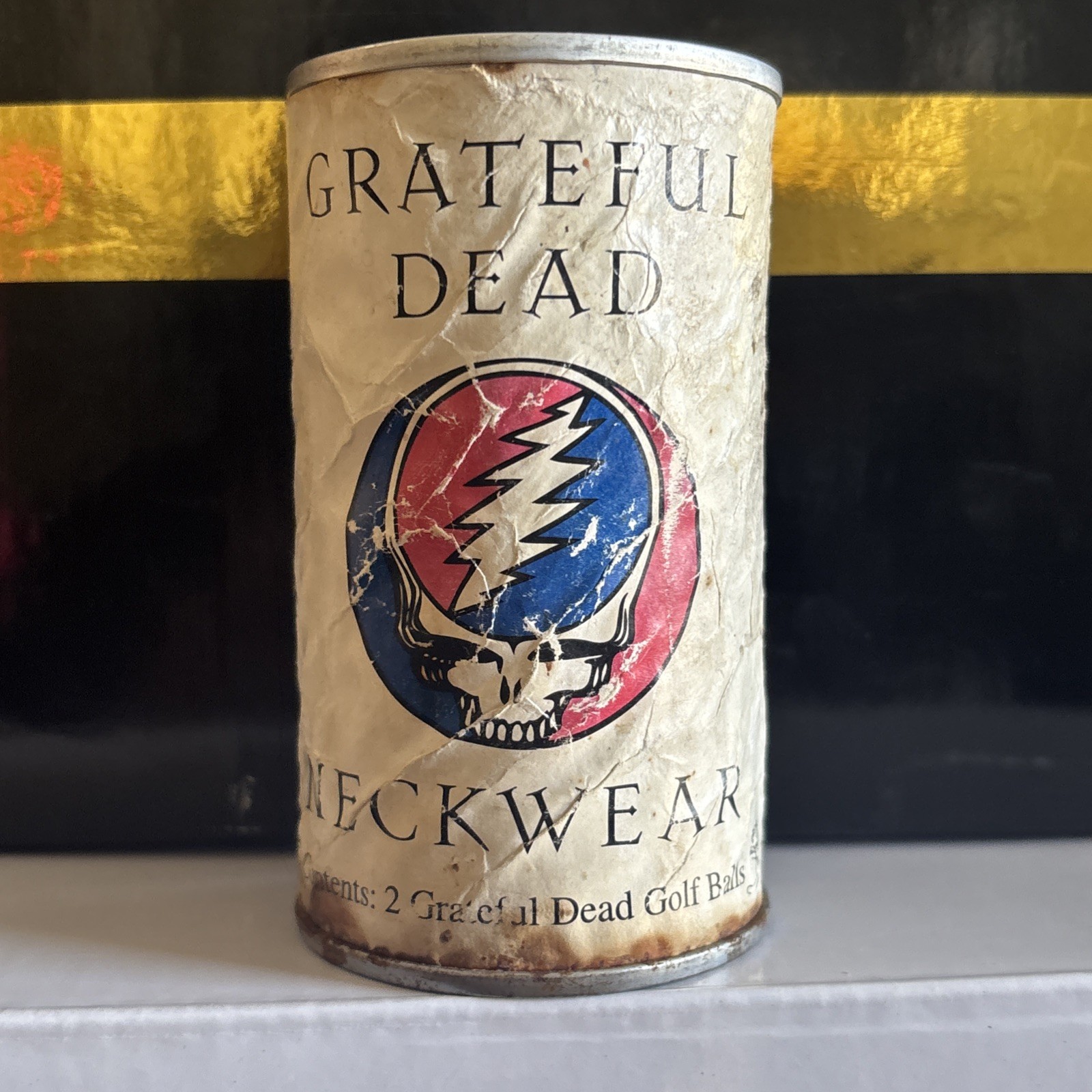 Vintage Grateful Dead Jerry Garcia Golf Ball In A Can Neckware DeadTies unopened