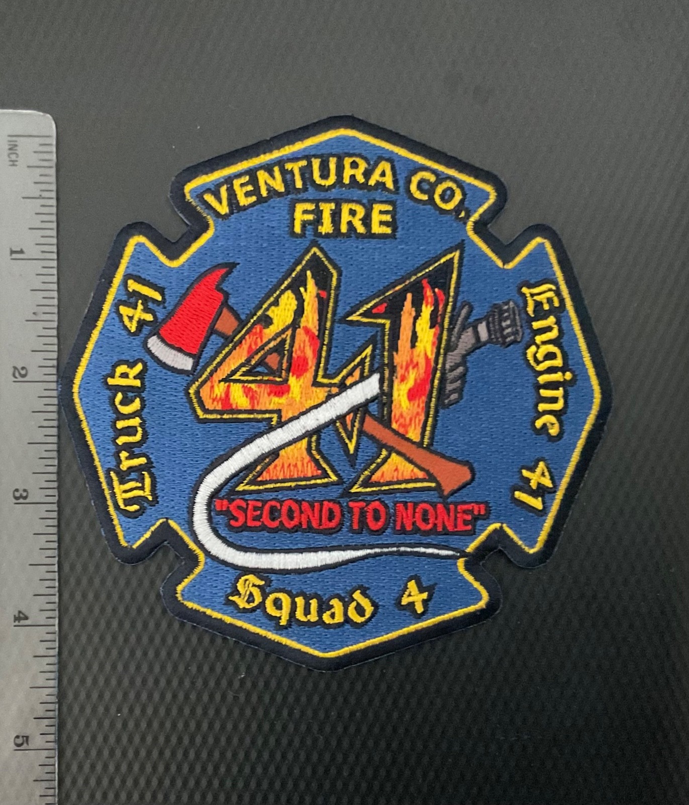 Ventura County Fire Department Patch - Squad 4 - Simi Valley “Second to None"