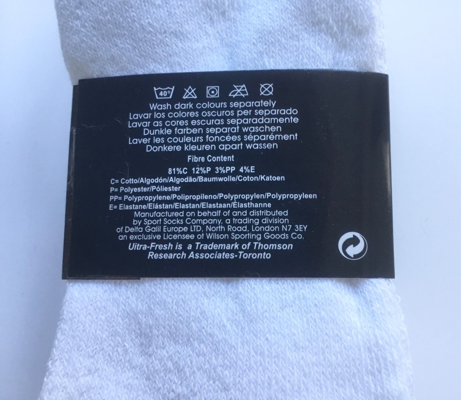 WILSON 2 Packs 6 Quarter Socks White Cotton Blend Size 10-13