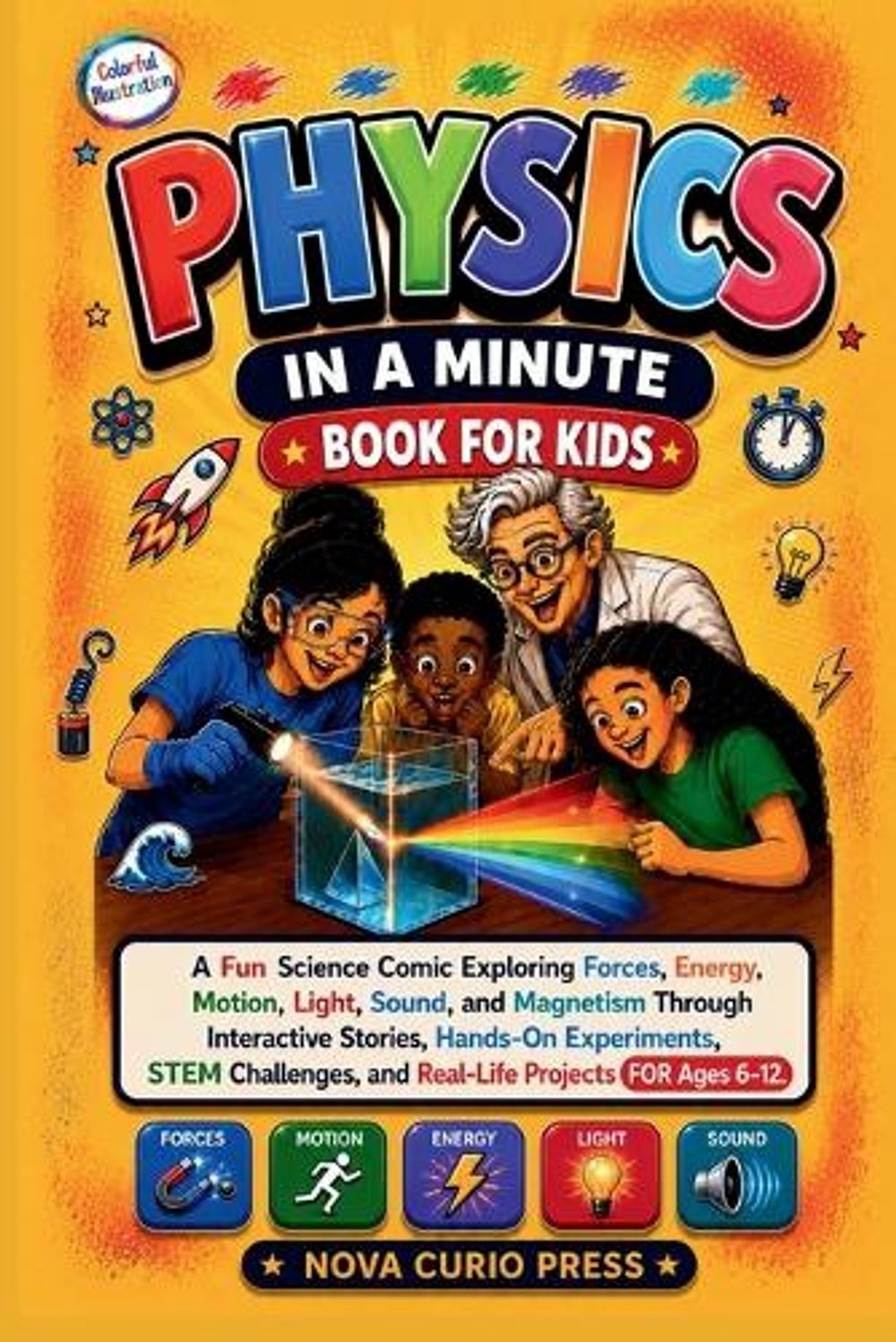 Physics in a Minute Book for Kids: A Fun Science Comic Exploring Forces, Energy,