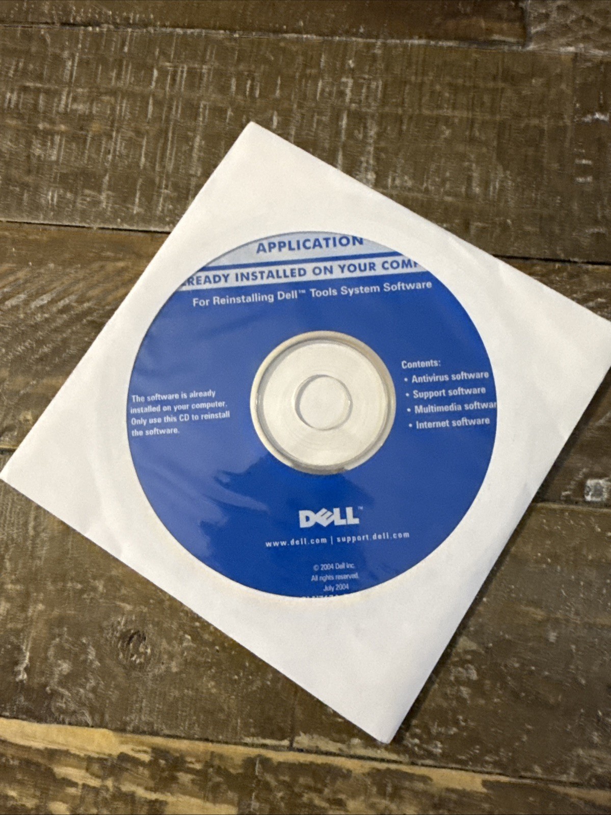 Dell Application Tools System Software PC Cd Rom