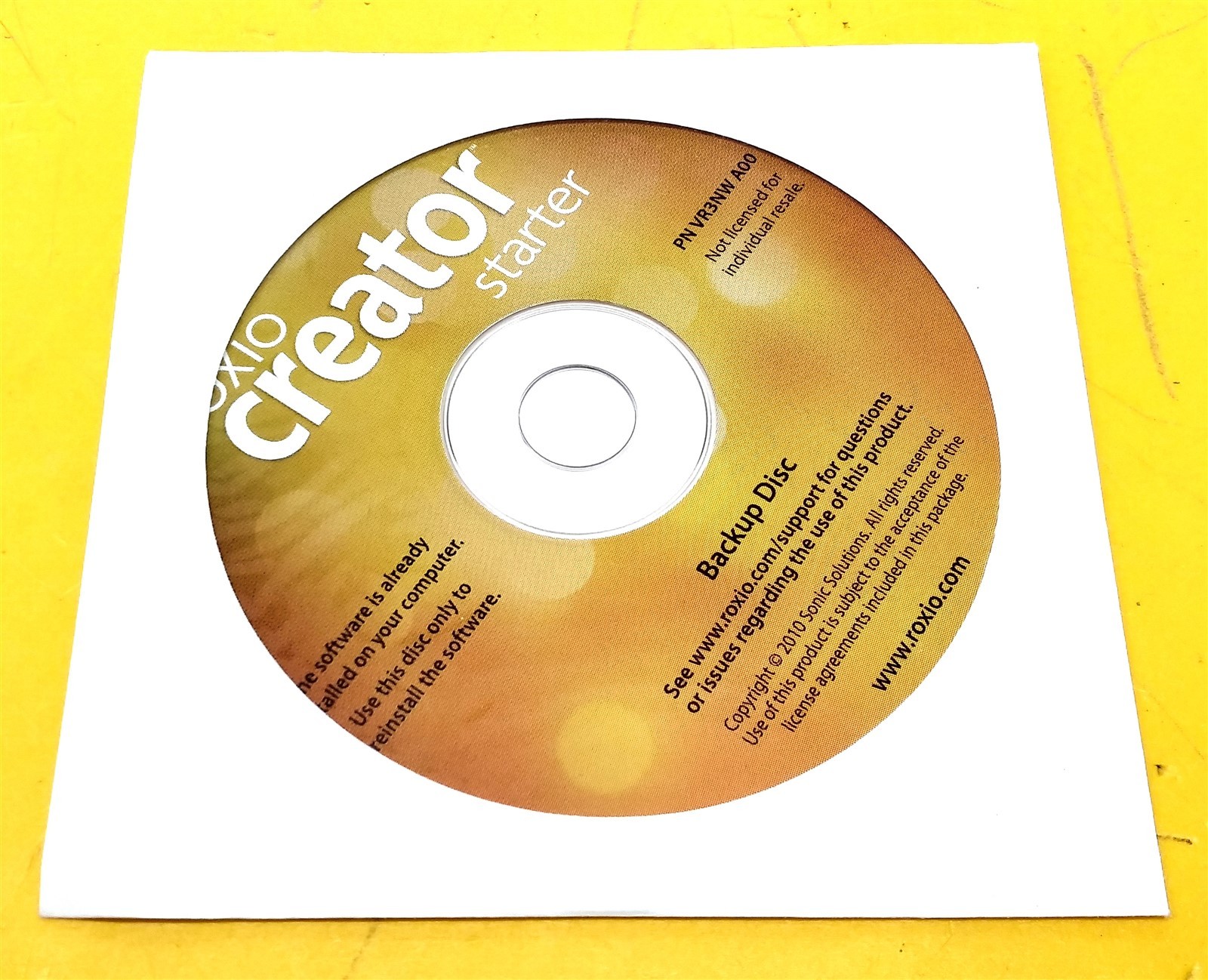 ⭐️⭐️⭐️⭐️⭐️ Roxio Creator Starter Backup Software CD Disc