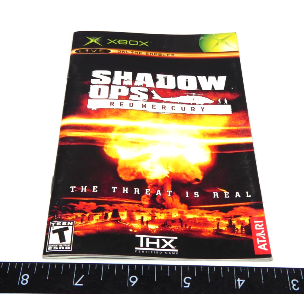 Authentic Shadow Ops Red Mercury Original Xbox Game Manual Only