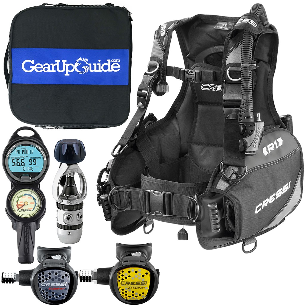 Cressi Essential Scuba Diving Gear Package Complete with R1 BCD - Donatello C2