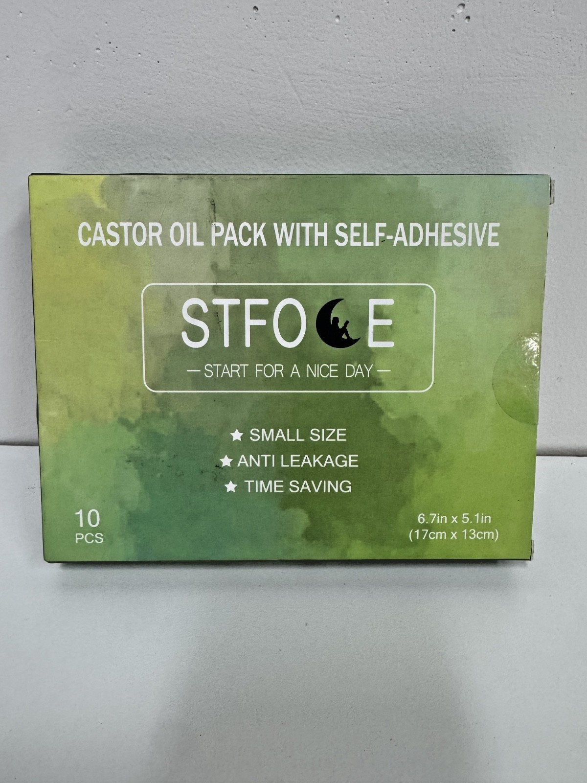 STFOCE 10pcs Castor Oil Pack Wrap, Medium Transparent Film Castor Oil Pack