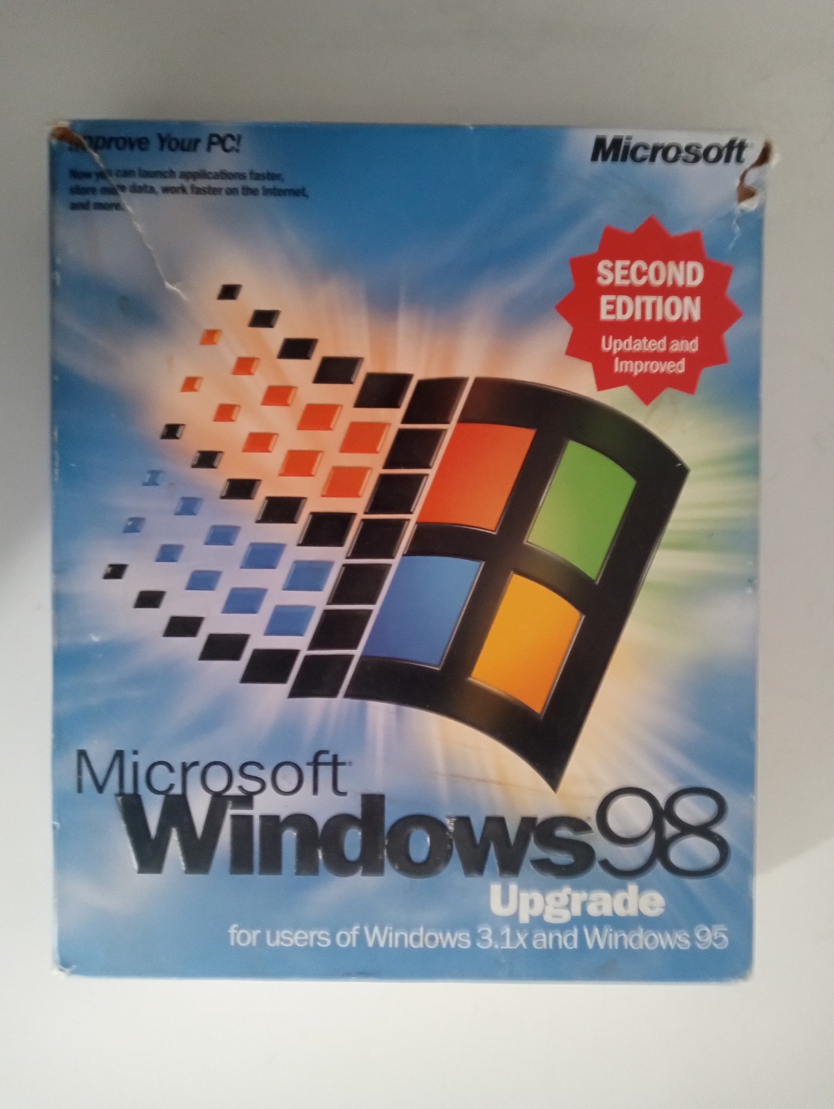 Microsoft Windows 98 Upgrade - Second Edition Installation Software With Key.