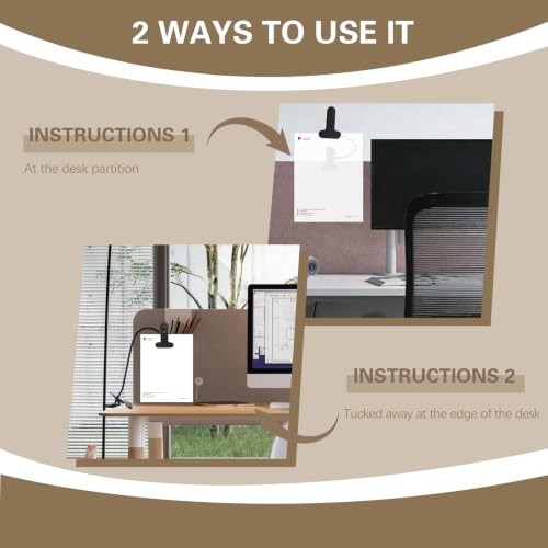 2 Pack Adjustable Paper Holder for Typing, Strong Clip-On Document Stand with