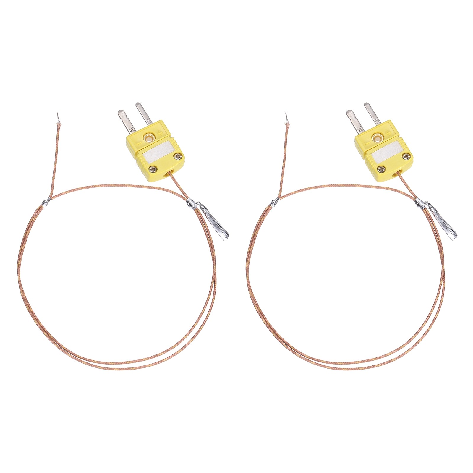 2Pcs K Type Thermocouple 1.6ft Temperature Sensing Line -50°C-482°C