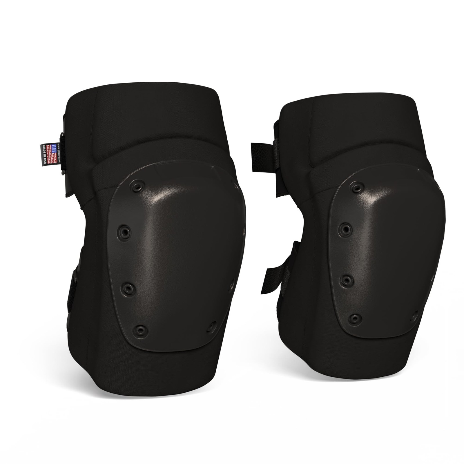 Constructor Style Knee Pads with 3 Levels of Protection, Black, 1 Pair - Flat...