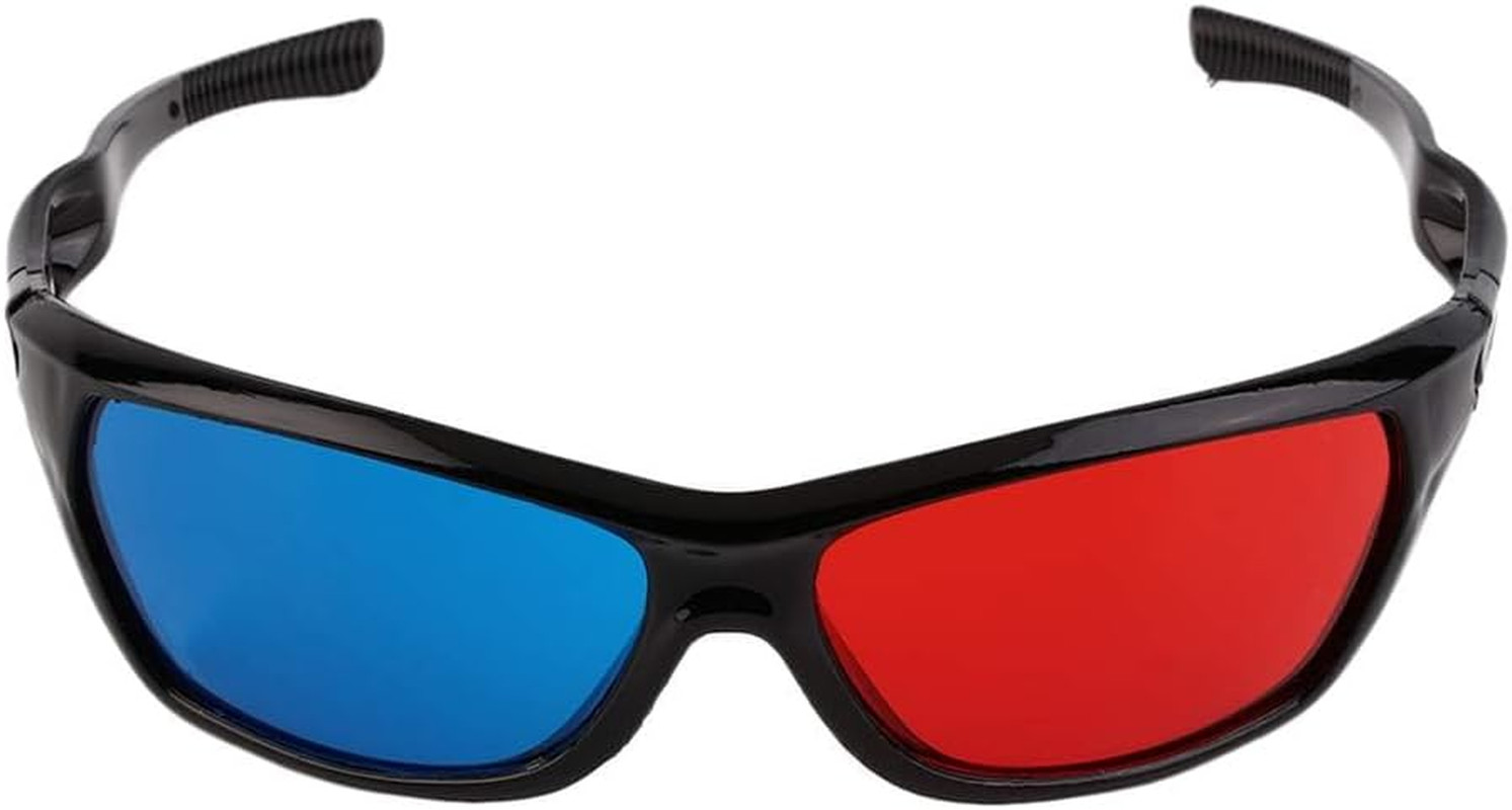 Black Adult Black Frame Red Blue 3D Glasses for Dimensional Anaglyph Movie Game