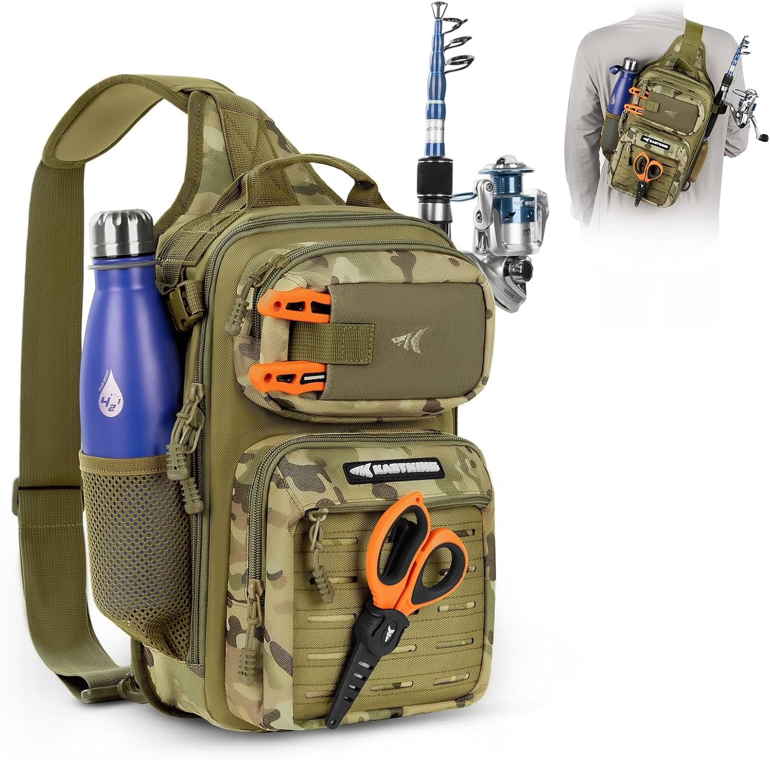 BlowBak Tactical Sling Tackle Bag-Lightweight Fishing Backpack Storge Fishing