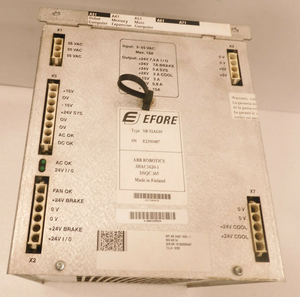 SR 92A630, EFORE, DSQC365, ABB, 3HAC1620-1