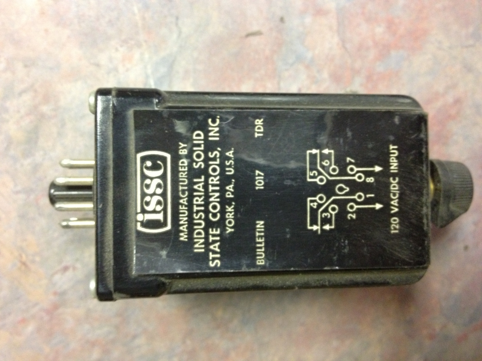 1017-TDR ISSC Relay 120VAC/VDC Industrial Solid State Controls .06-10 Second