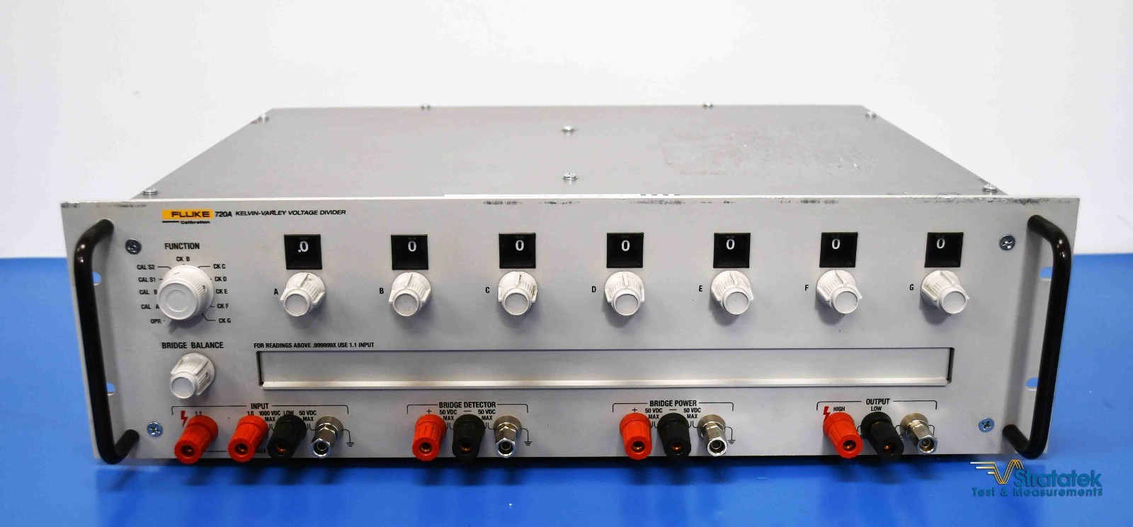 Fluke Calibration 720A Kelvin-Varley Divider Ratio Standard 0.1ppm Linearity