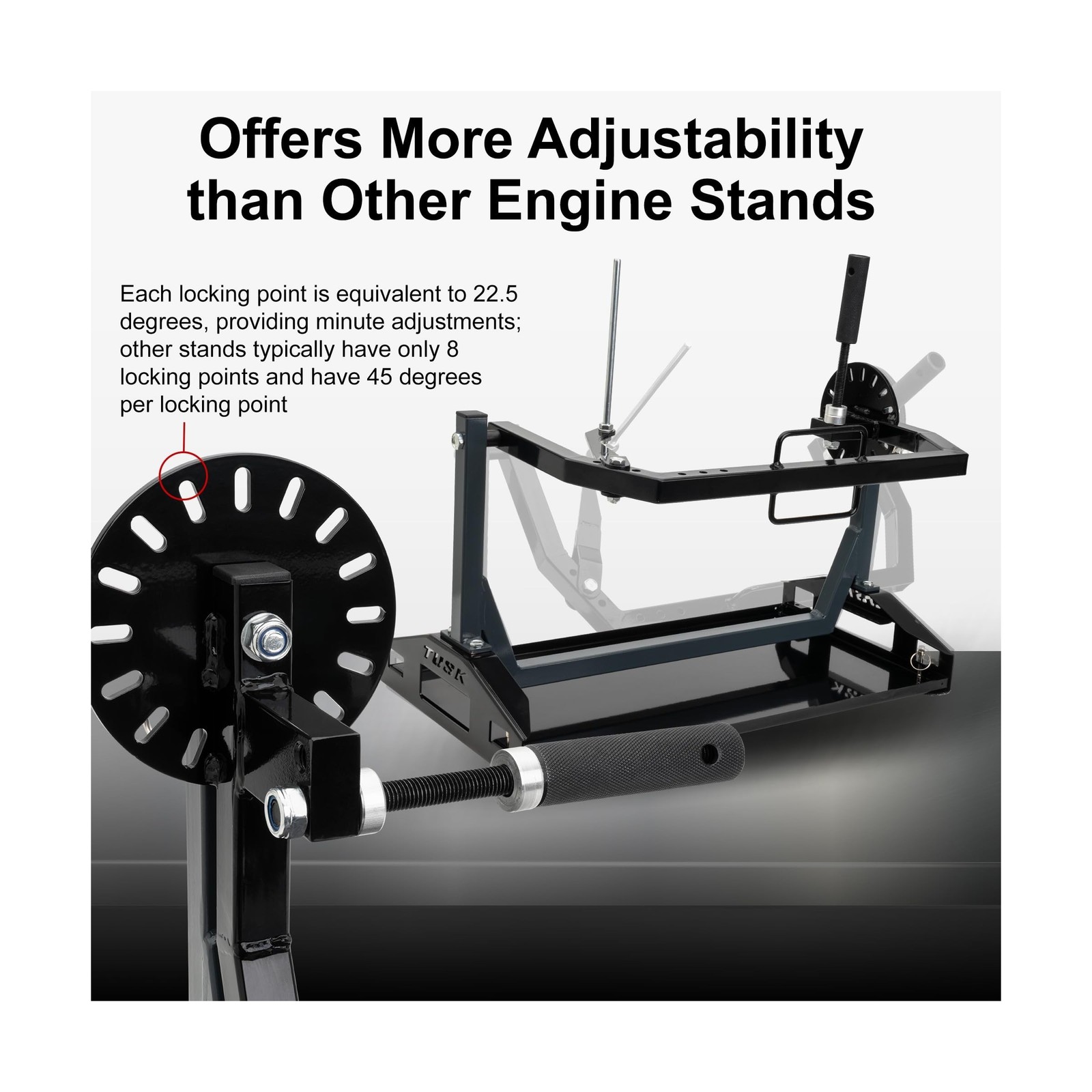 Tusk Motorcycle Engine Stand for All Vertical-Type Single Cylinder 2 or 4-Str...