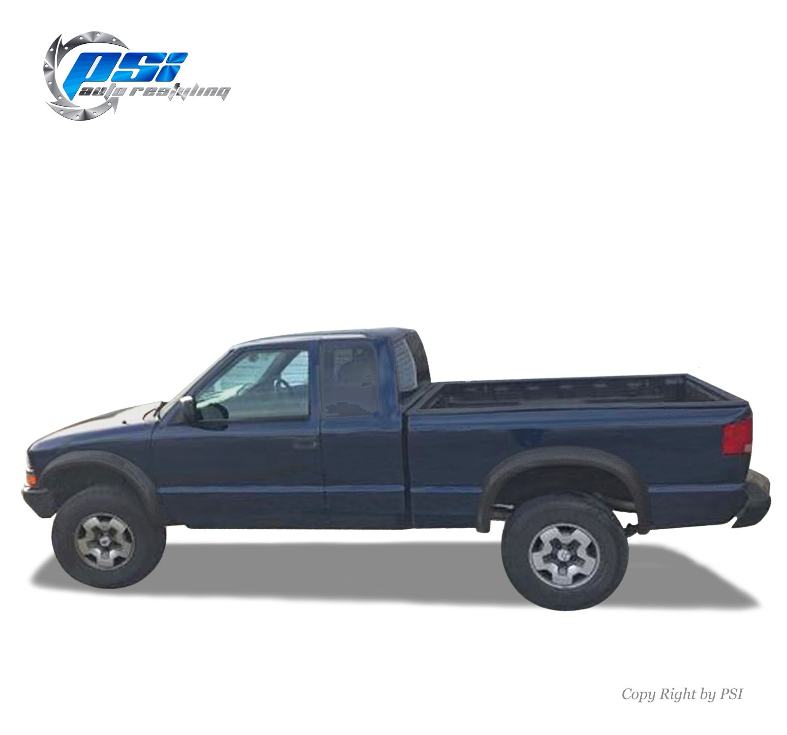 Extension Style Fender Flares Fits Chevrolet Blazer 95-05; S10 94-03 , Textured