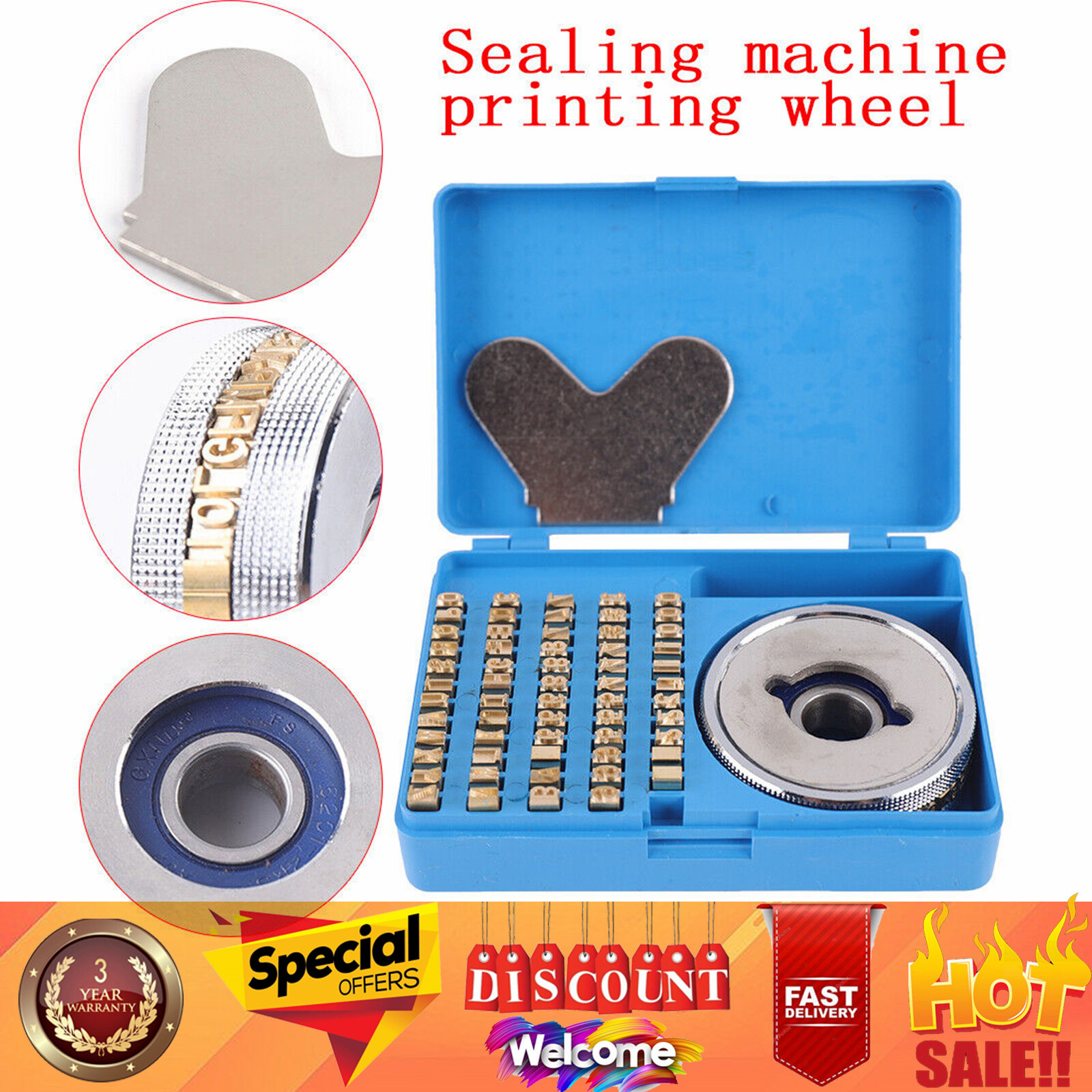 Wheel & Letters 104pcs FR-900 FR-770 Sealing Machine Continuous Band Sealer Part