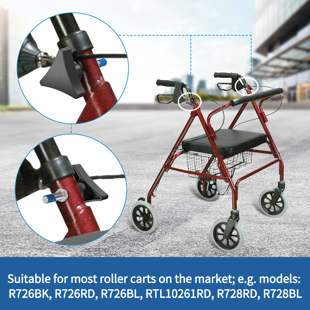 For Steel Folding Rollator Walker Replacement parts Knobs WHEEL Assembly 4pcs