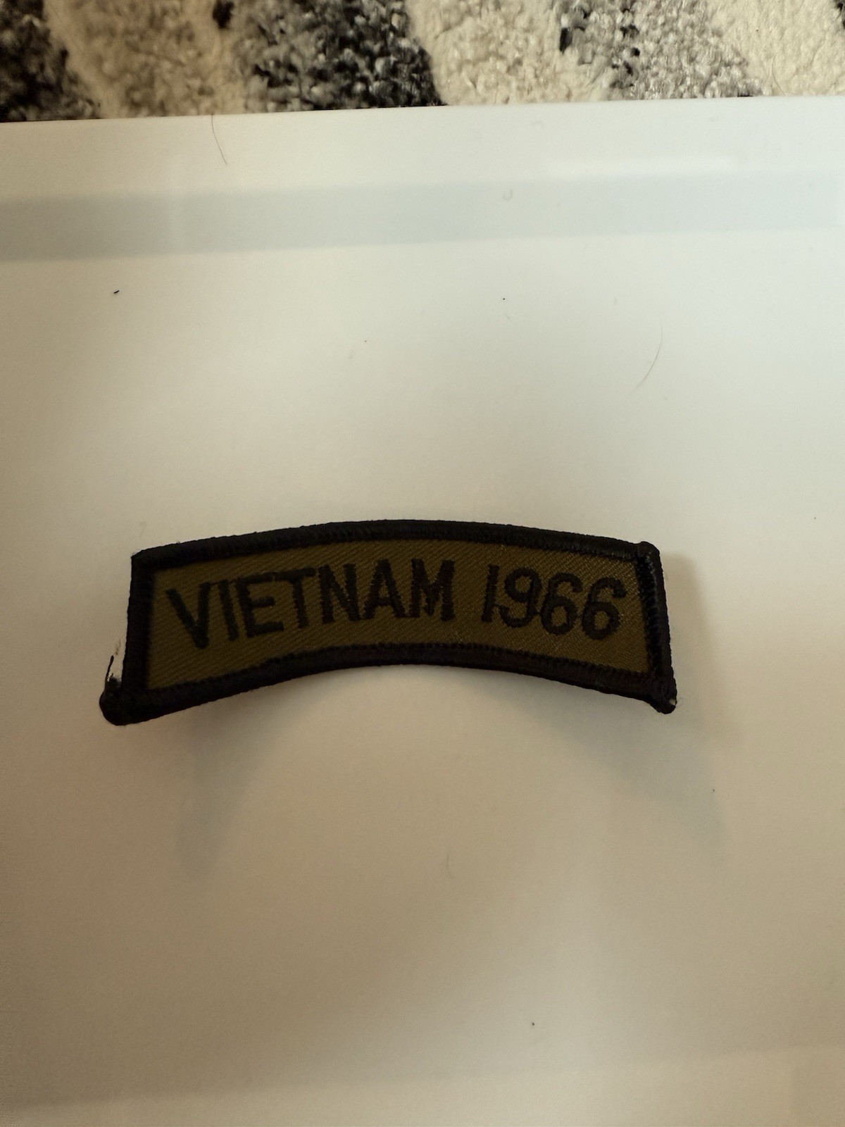 VIETNAM 1966 VETERAN TAB OD OLIVE DRAB TOP ROCKER PATCH SOUTH EAST ASIA