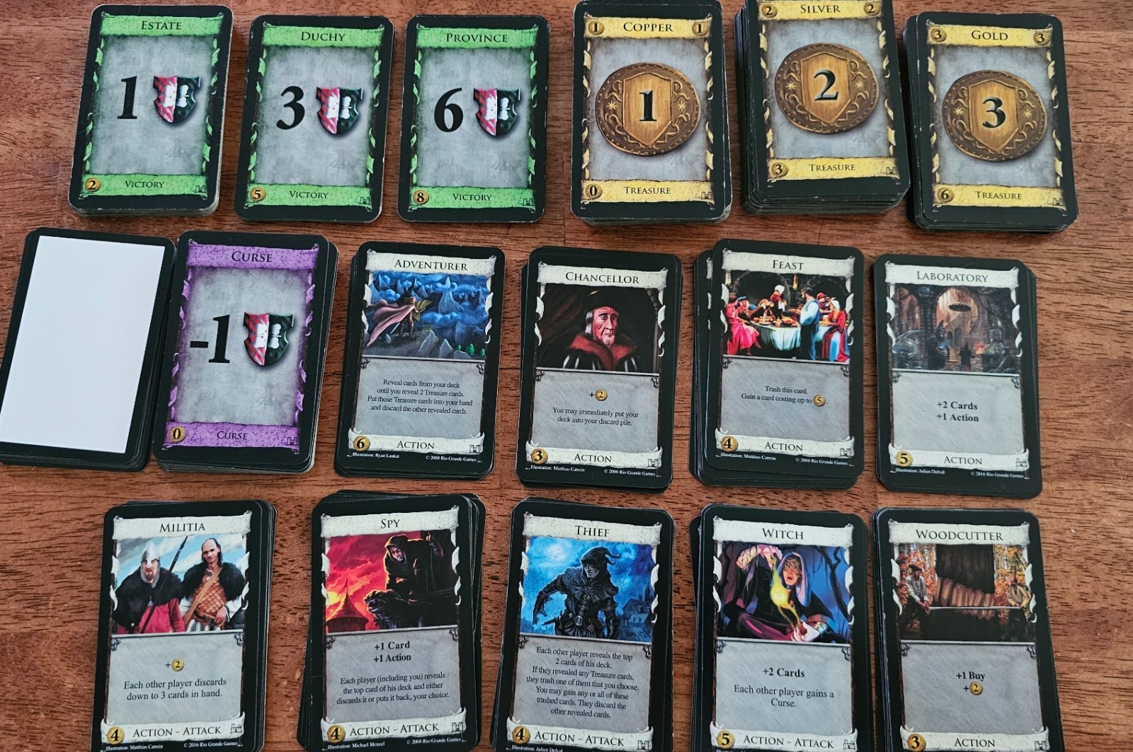 Dominion Replacement Cards - Base game, including First Edition removed Cards