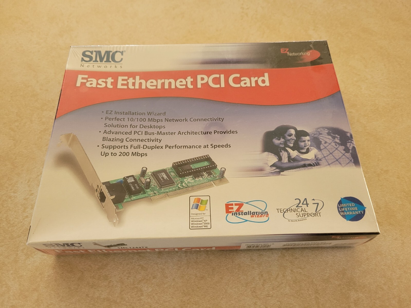 SMC Networks Fast Ethernet 10/100 PCI Card SMC1244TX New Sealed