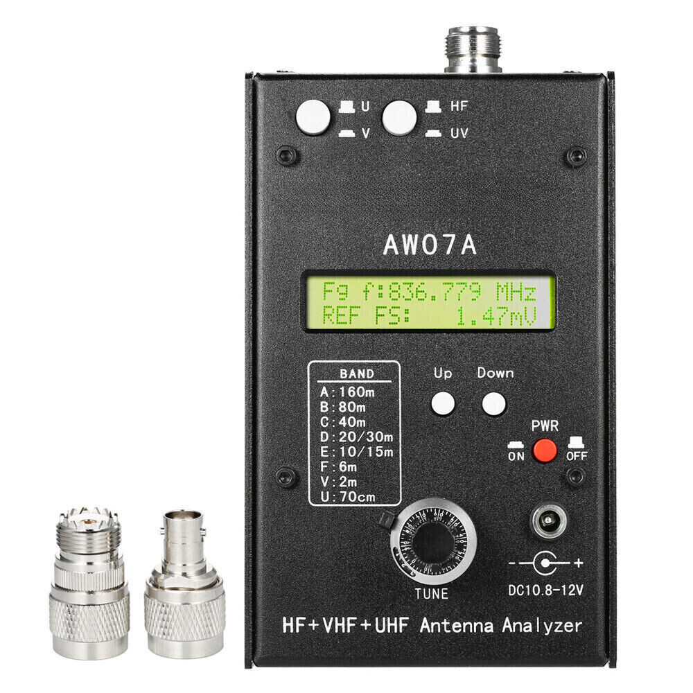AW07A HF/UHF/VHF 160M 490Mhz Impedance SWR Antenna Analyzer Shortwave Ham Radio