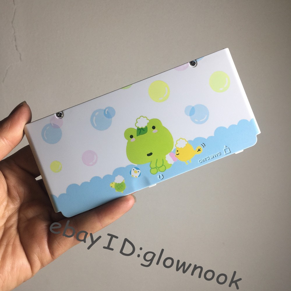 Replacement Housing Shell for Nintendo New 3DS - Cute Frog Rain & Bubble Cover