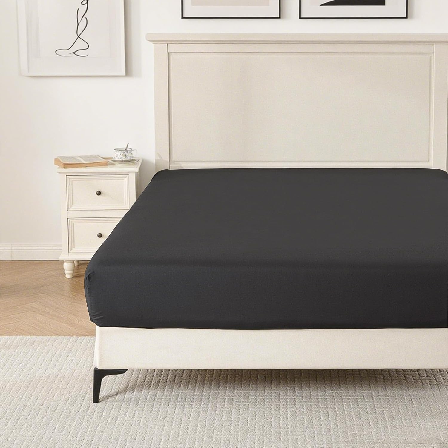 16" Prewashed Deep Pocket Fitted Sheet King Size - Pack of 2 Bed Sheet - Soft...