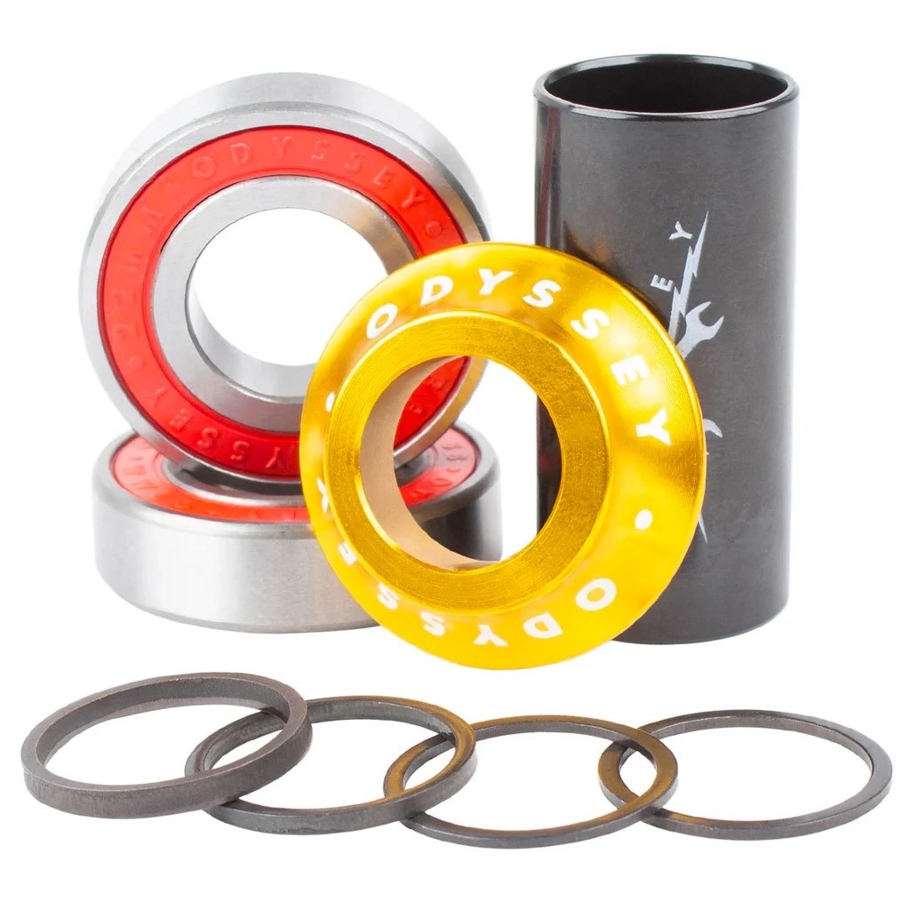 ODYSSEY BMX 22mm MID BOTTOM BRACKET KIT GOLD BICYCLE BEARINGS PRIMO CULT SUNDAY