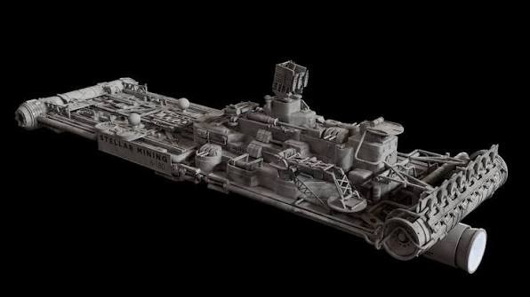 Battlestar Galactica Stellar Mining Ship 3D Resin Print  8.75"