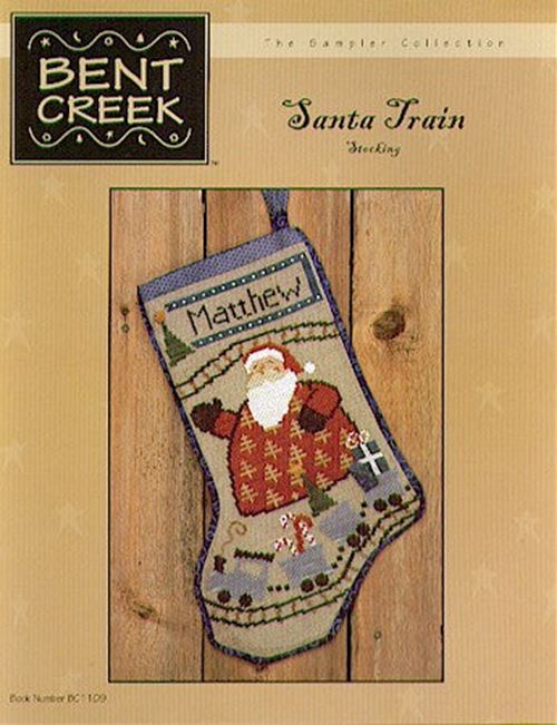 Santa Train Stocking by Bent Creek cross stitch pattern