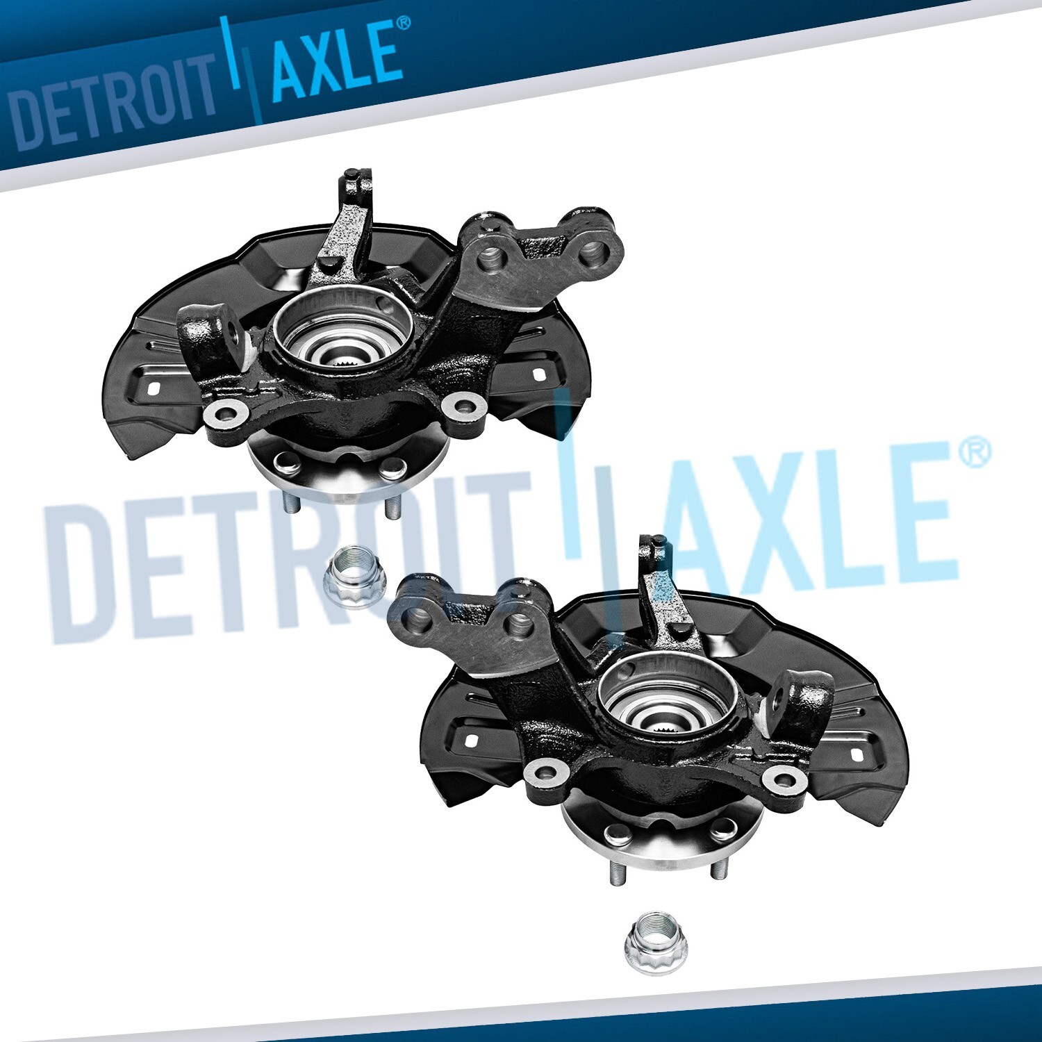 AWD Front Steering Knuckles and Wheel Hub Bearings for 2009 - 2013 Toyota Matrix