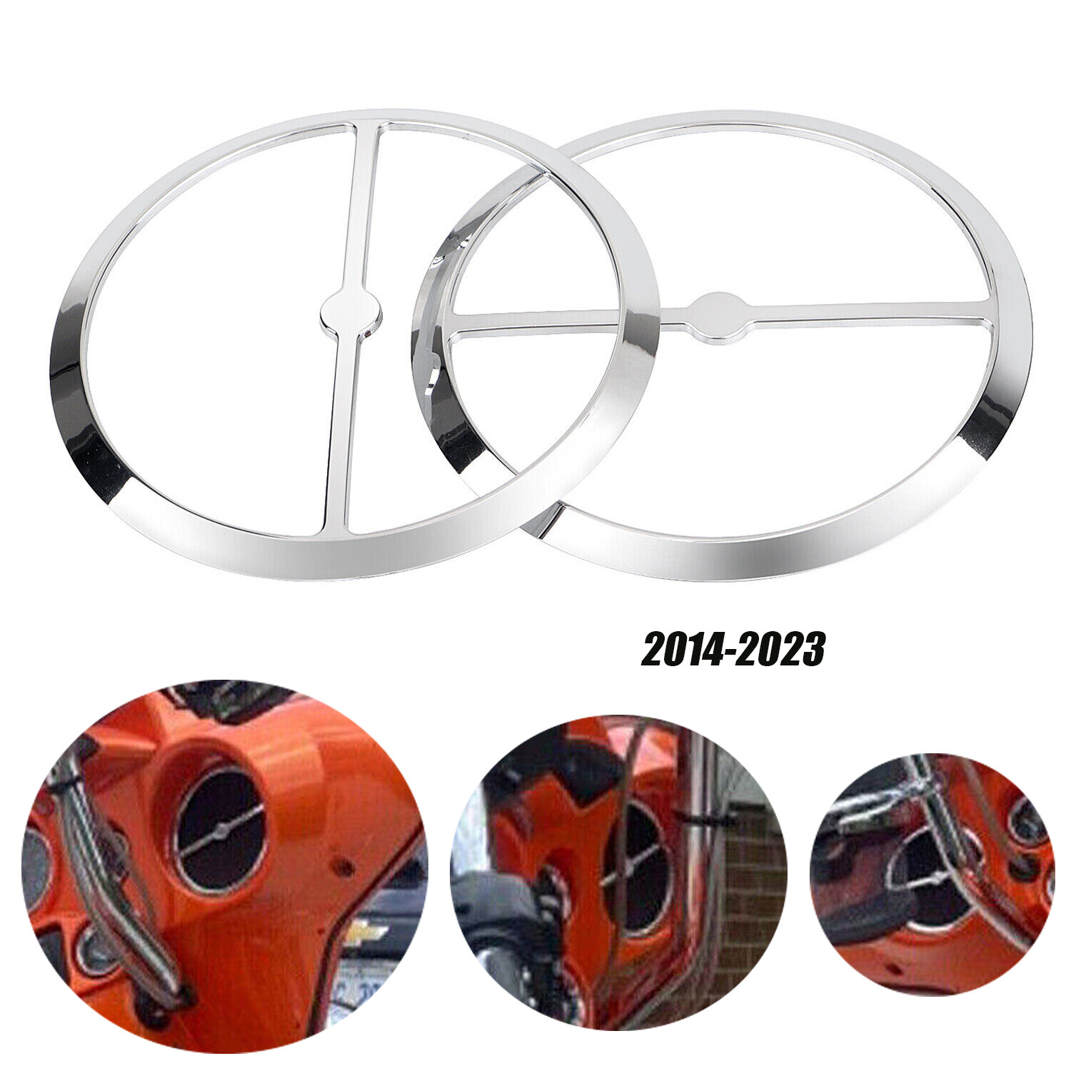 Chrome Speaker Accents For Harley Street Glide Special FLHXS CVO FLHXSE FLHX 14+